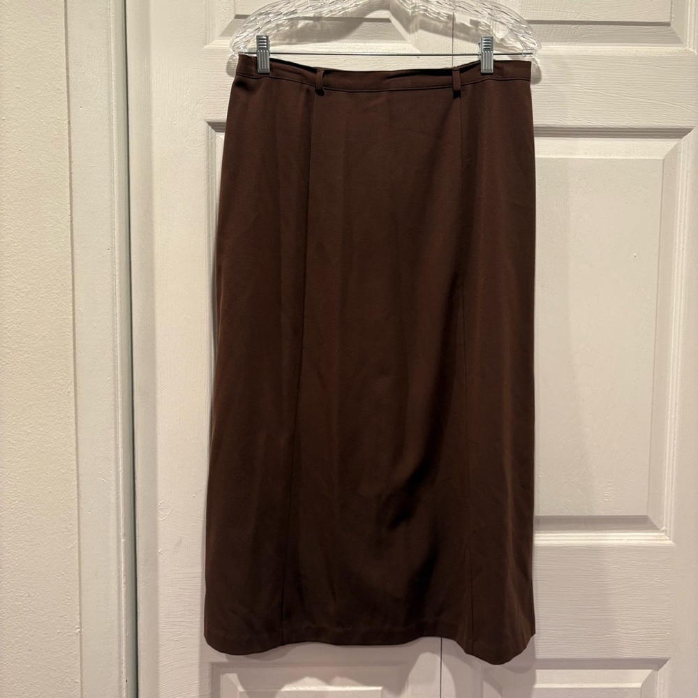 Vintage Brown Sag Harbor Midi Length Skirt - Size 12P